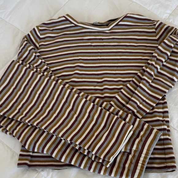 Rylee + Cru Brown and Cream Striped Kids Pajama Set - Picture 1 of 3